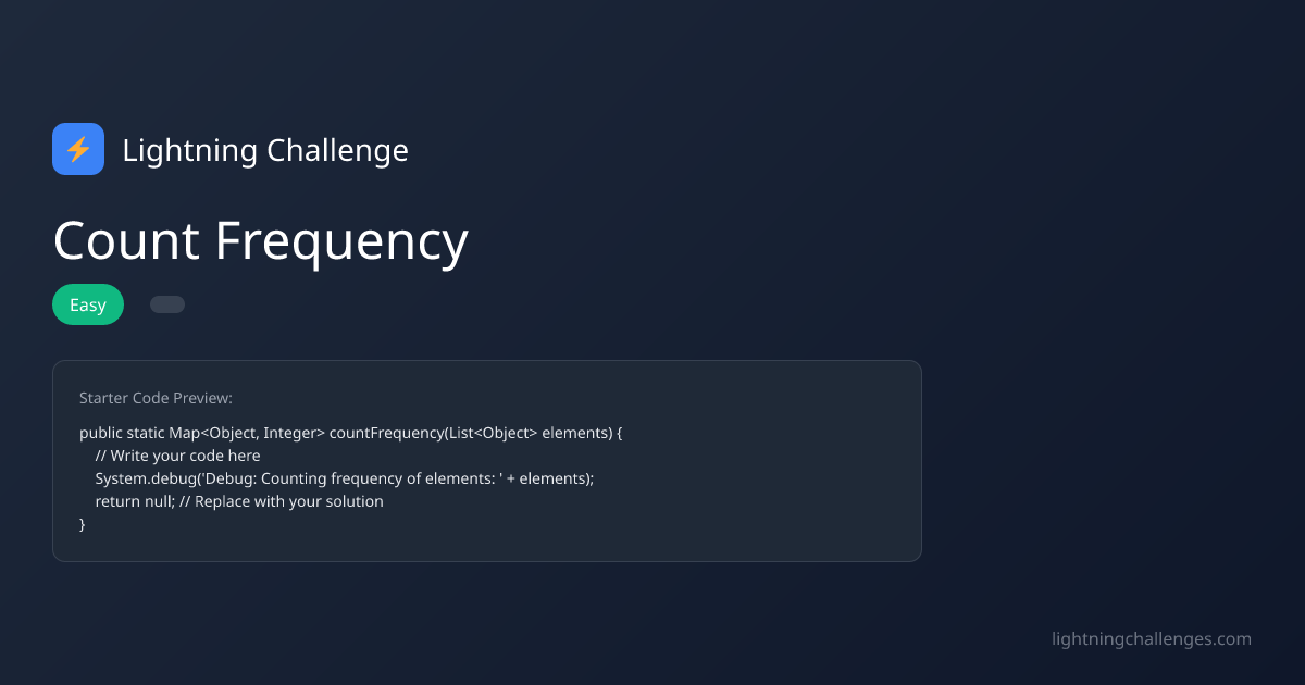 Count Frequency | Lightning Challenge